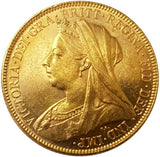 1899-M Queen Victoria Widow Head Gold Sovereign - NGC MS-61 UNC