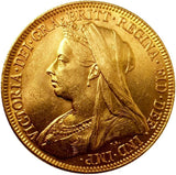 1896-M Queen Victoria Widow Head Gold Sovereign - NGC MS-62 UNC