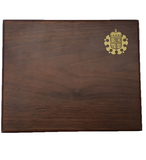 Royal Mint Large Wooden Case with Screw Type Capsule for 5 pound Coin
