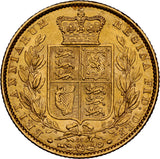 1864 Queen Victoria Shield Reverse Sovereign - #Die No53 - NGC MS-61 UNC