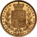1885-S Queen Victoria Shield Reverse Sovereign - NGC MS-61 UNC