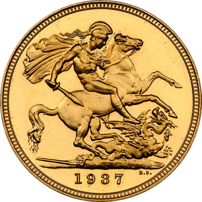 1937 King George VI Proof Specimen Full Sovereign - NGC PF-62 Cameo