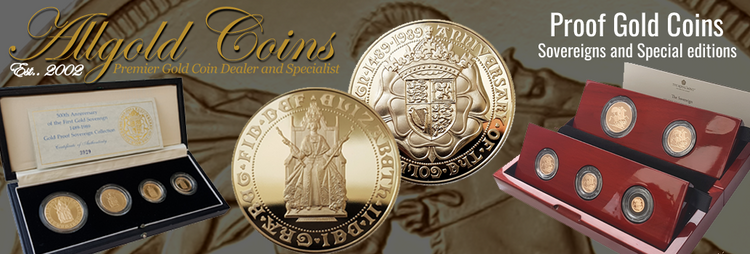Allgold Coins Sovereigns, Bars, World Coins, Modern Proof Coins