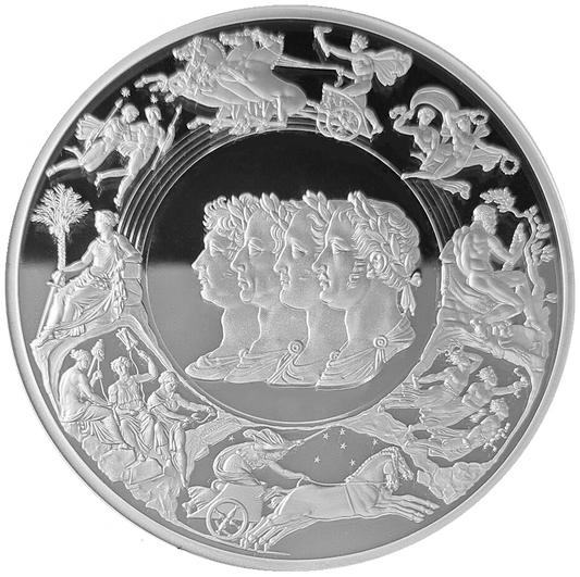 2024 Great Engravers Waterloo Medal 'Allied Leaders' 2 oz Silver Proof Coin