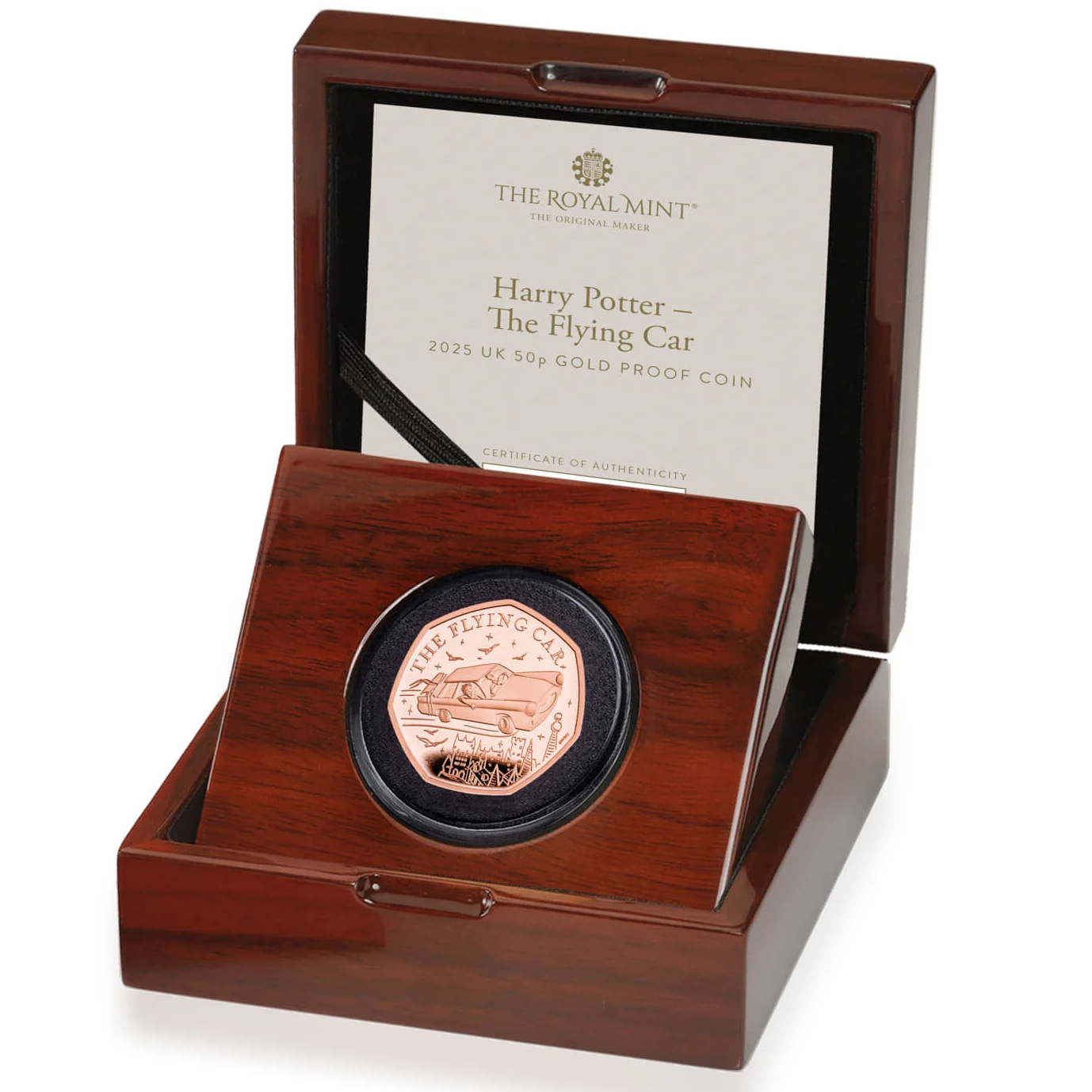 2025 King Charles III 'Harry Potter Flying Car' Gold Proof 50P