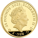 2022 Queen Elizabeth II 'Harry Potter 25th Anniversary' 1/4 Ounce 999.9 Gold Proof Coin