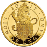 2017 Queen Elizabeth II 'Lion of England' 1/4oz 999.9 Gold Proof Coin