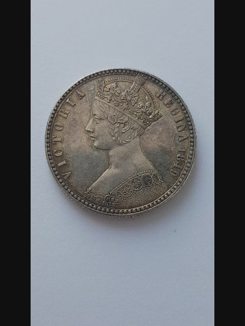 1849 Queen Victoria 'Godless' Florin, WW - Superbly toned