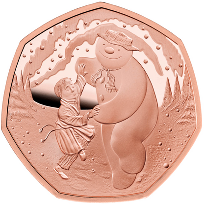 2023 Snowman Dancing' Gold Proof 50P - 100 issue Limit.