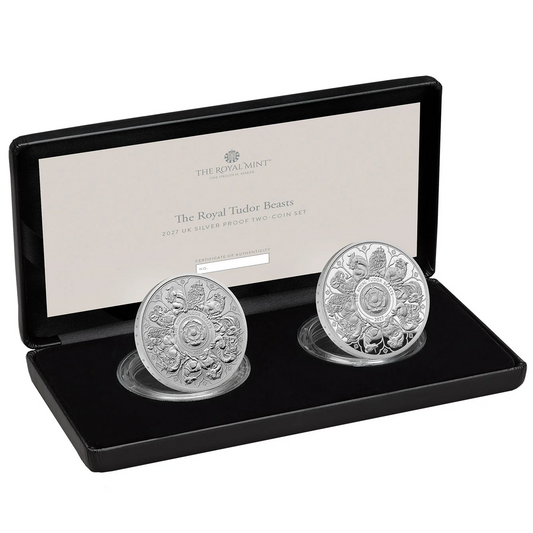 2027 Royal Tudor Beasts Completer 1oz 999 Silver Proof Two-Coin Set