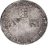 1696 King William III Halfcrown OCTAVO edge