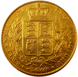 1843 Queen Victoria Shield Reverse Sovereign