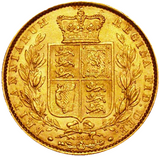 1864 Queen Victoria Shield Reverse Sovereign - #Die No53 - NGC MS-61 UNC