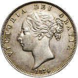1874 Queen Victoria Silver Halfcrown - About Extremely Fine