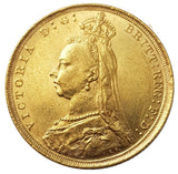 1889-S Queen Victoria Jubilee Head Gold Sovereign (Sydney) - DISH S12