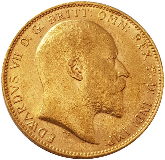 1906 King Edward VII Gold Sovereign (London)