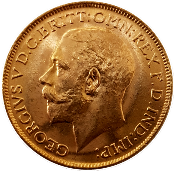 1924-M King George V Gold Sovereign (Melbourne) - AUNC