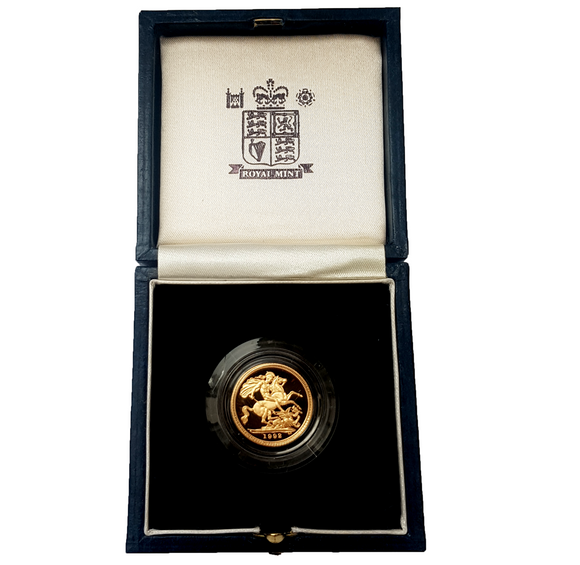 1992 Queen Elizabeth II Proof Gold Half Sovereign + Capsulated / Case