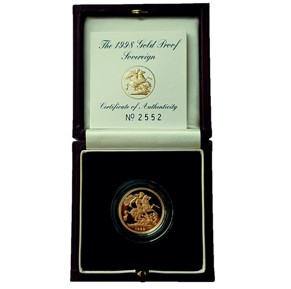 1998 Queen Elizabeth II Proof Sovereign by Ian Rank-Broadley