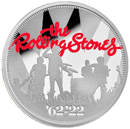 2022 Music Legends 'Rolling Stones' 1 oz 999 Fine Silver Proof Coin