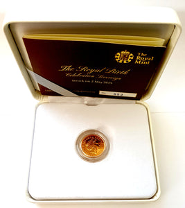 2015 Queen Elizabeth II Strike on the Day 'Charlotte Birth' Gold Sovereign