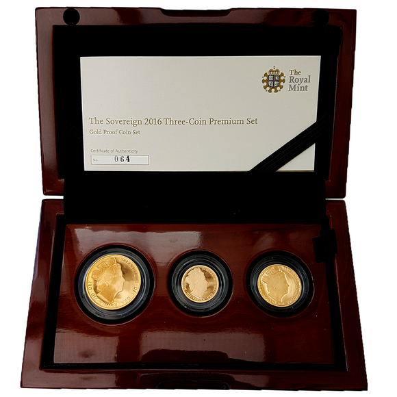 2016 Queen Elizabeth II JAMES BUTLER 3 Coin PREMIUM Sovereign Set