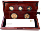 2017 Queen Elizabeth II 5 Coin Gold Proof Sovereign Set + COA