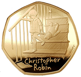 2020 Christopher Robin' Gold Proof 50P - 525 issue Limit.