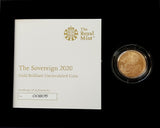 2020 Queen Elizabeth II BU Matt Finish 200th Anniversary Gold Sovereign