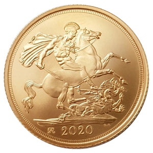 2020 Queen Elizabeth II BU Matt Finish 200th Anniversary Gold Sovereign