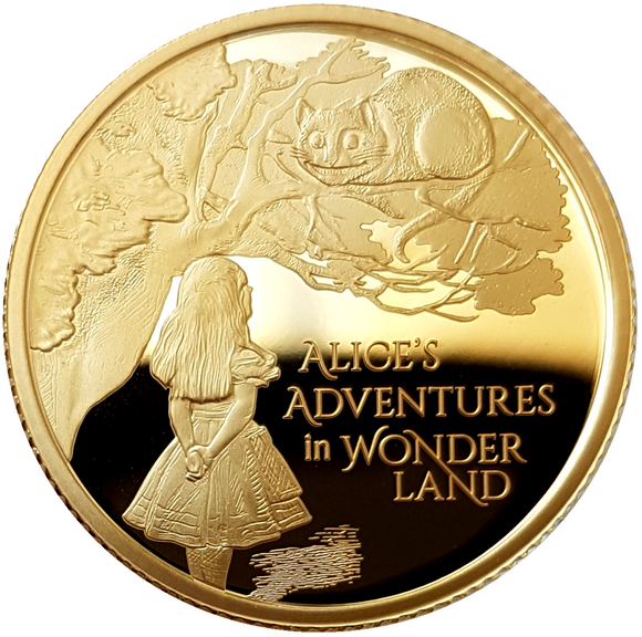 2021 Alice's Adventures in Wonderland 1/4oz 999.9 Gold Proof Coin