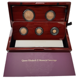 2022 King Charles III 'First Portrait' 5 Coin Gold Proof Memorial Sovereign Set