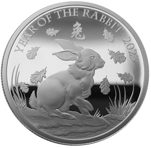 2023 Queen Elizabeth II 'Lunar Year of the Rabbit' (Five-Ounce) 5oz 999 Silver Proof Coin