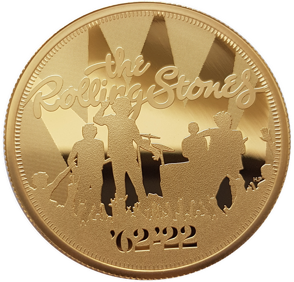 2022 Music Legends 'Rolling Stones' 1 oz 999.9 Gold Proof Coin