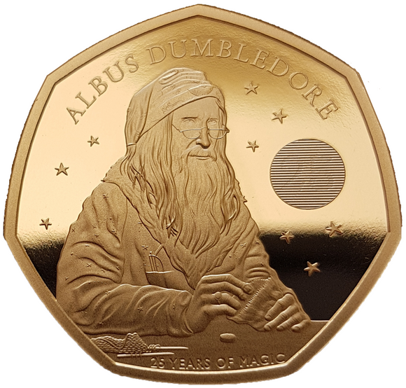 2023 King Charles III 'Harry Potter 'Albus Dumbledore' 50p Gold Proof Coin
