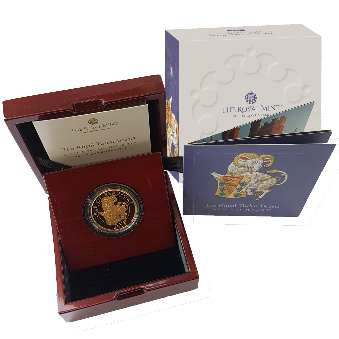 2023 Queen Elizabeth II Tudor Beasts 'The Yale of Beaufort' 1oz 999.9 Gold Proof Coin