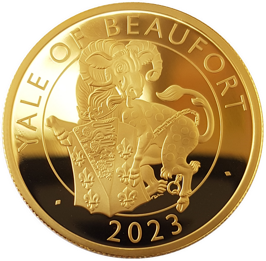 2023 Queen Elizabeth II Tudor Beasts 'The Yale of Beaufort' 1oz 999.9 Gold Proof Coin
