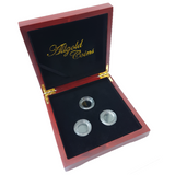 Luxury Wooden Case with Screw Type Capsules for 3 Sovereigns