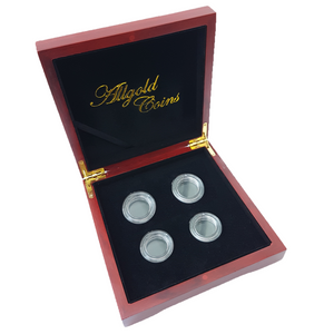 Luxury Wooden Case with Screw Type Capsules for 4 Sovereigns