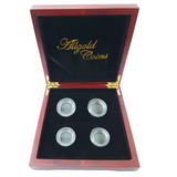 Luxury Wooden Case with Screw Type Capsules for 4 Sovereigns