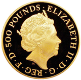 2022 Queen Elizabeth II Tudor Beasts 'Seymour Panther' 5oz 999.9 Gold Proof Coin