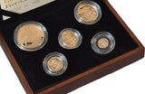 2009 Queen Elizabeth II 5 Coin Gold Sovereign Set + COA