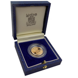 1986 Queen Elizabeth II Proof Gold Half Sovereign + Capsulated / Case COA