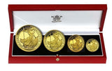 2004 Queen Elizabeth II 4 Coin Gold Britannia Set + COA