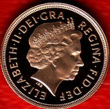 2009 Queen Elizabeth II Proof Gold Half Sovereign + Capsulated / Walnut Case COA