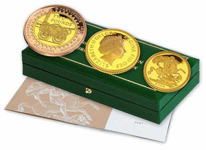 2004 Queen Elizabeth II Proof 3 Coin Gold Proof Sovereign Set + COA