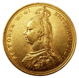 1889-S Queen Victoria Jubilee Head Gold Sovereign (Very Rare 1st Head)