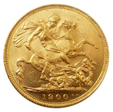 1900 Queen Victoria Widow Head Gold Sovereign (London)