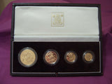 1985 Queen Elizabeth II 4 Coin Gold Sovereign Set + COA