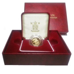 2003 Queen Elizabeth II Proof Gold Half Sovereign + Capsulated within Case / COA